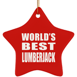 World's Best Lumberjack - Star Ornament