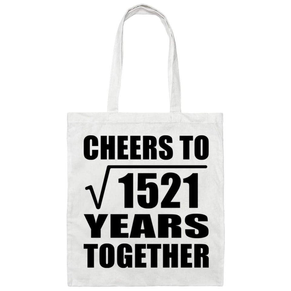 39th Anniversary Cheers To Square Root of 1521 Years Together - Tote Bag White