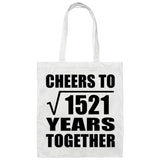 39th Anniversary Cheers To Square Root of 1521 Years Together - Tote Bag White