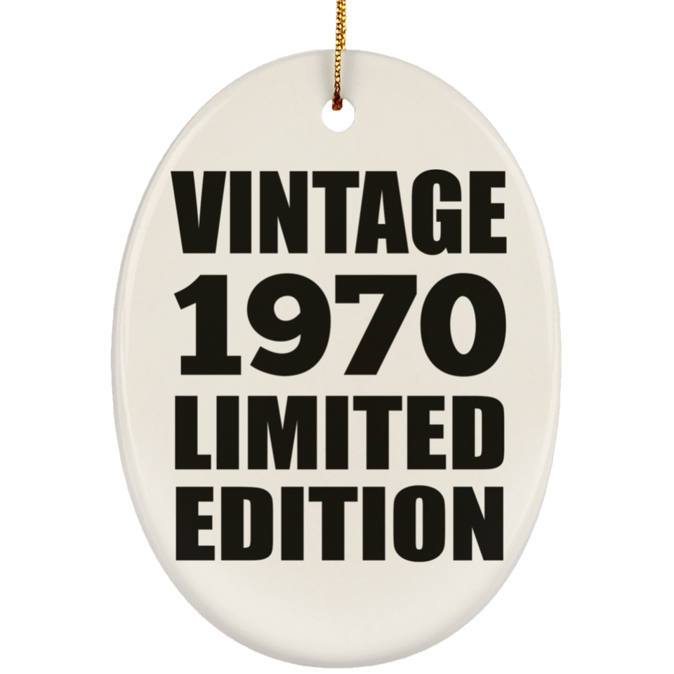 54th Birthday Vintage 1970 Limited Edition - Oval Ornament