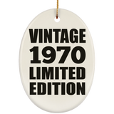 54th Birthday Vintage 1970 Limited Edition - Oval Ornament