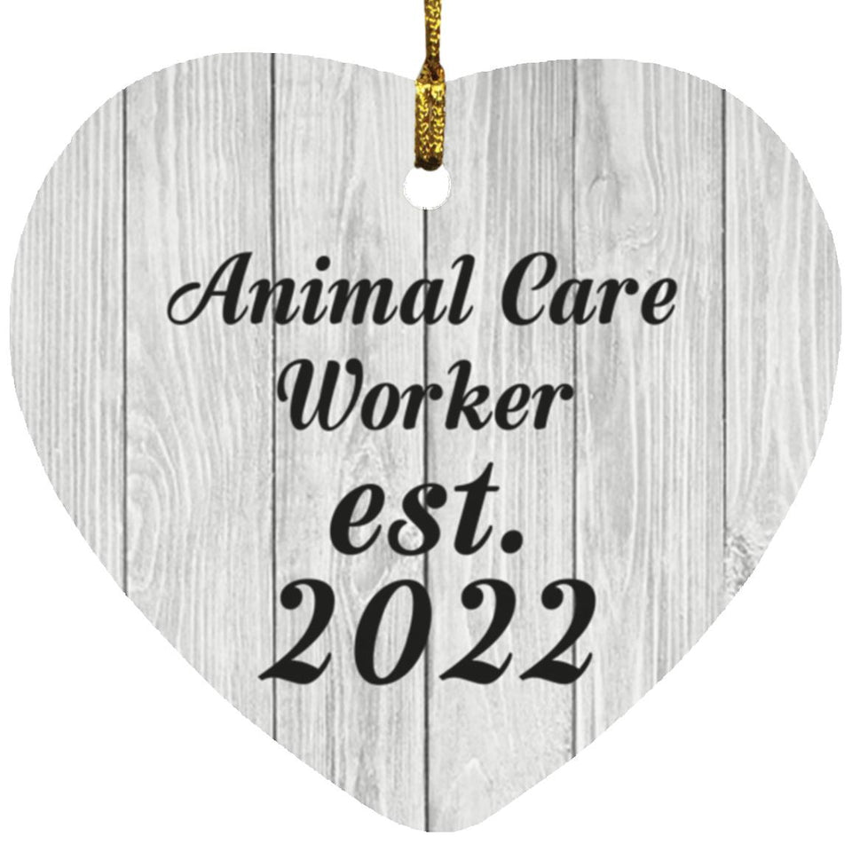 Animal Care Worker Established Est. 2022 - Heart Ornament F