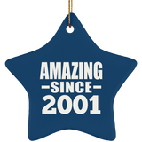 23rd Birthday Amazing Since 2001 - Star Ornament