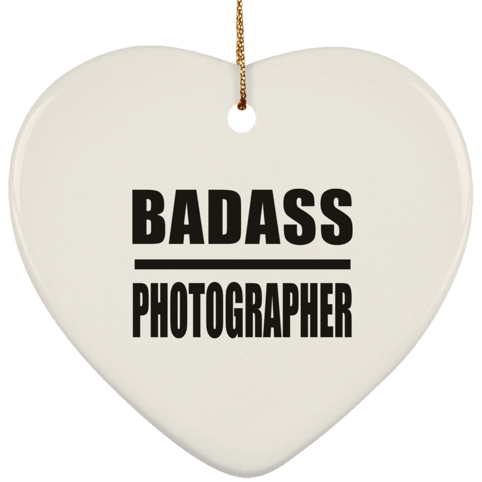 Badass Photographer - Heart Ornament