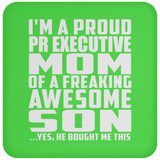 Proud Pr Executive Mom Of Awesome Son - Drink Coaster