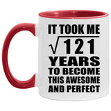 11th Birthday Took Square Root of 121 Years To Awesome - 11oz Accent Mug Red