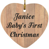 Janice Baby's First Christmas - Heart Ornament C