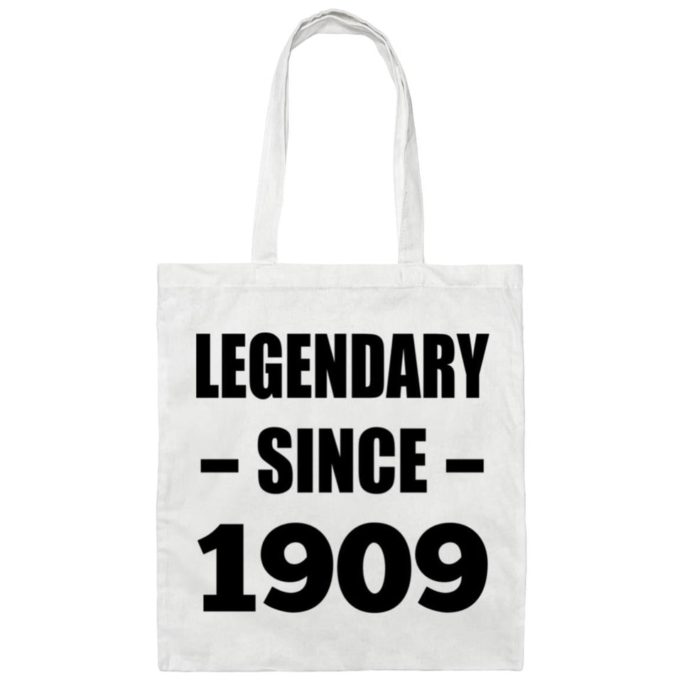 115th Birthday Legendary Since 1909 - Tote Bag White