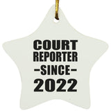 Court Reporter Since 2022 - Star Ornament