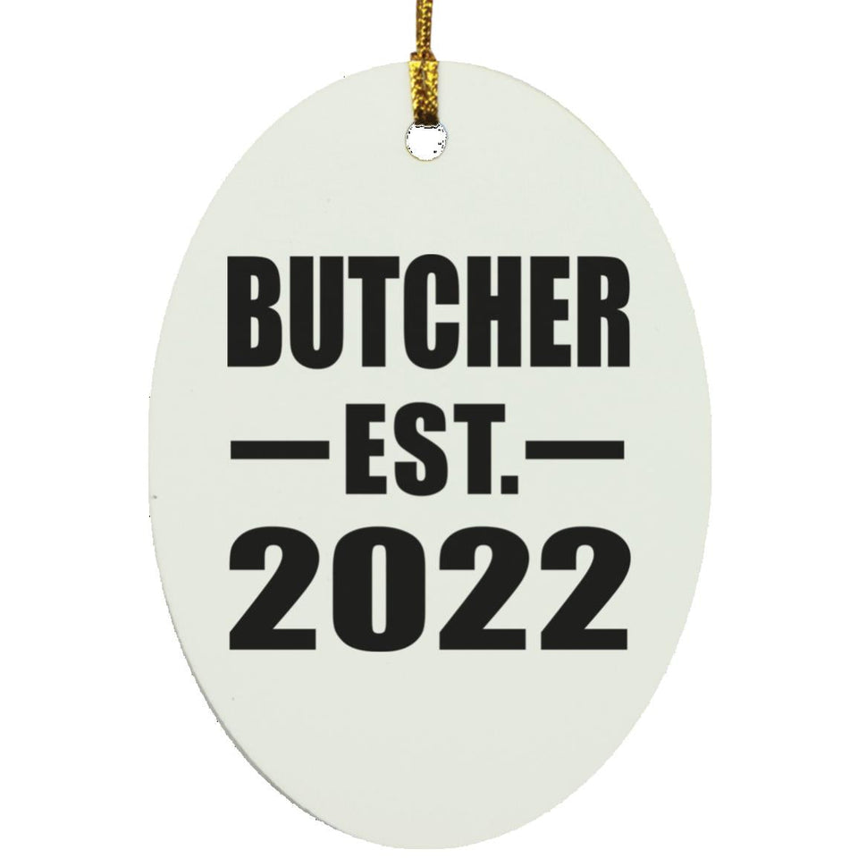 Butcher Established EST. 2022 - Oval Ornament