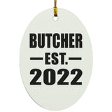 Butcher Established EST. 2022 - Oval Ornament