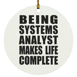 Being Systems Analyst Makes Life Complete - Circle Ornament