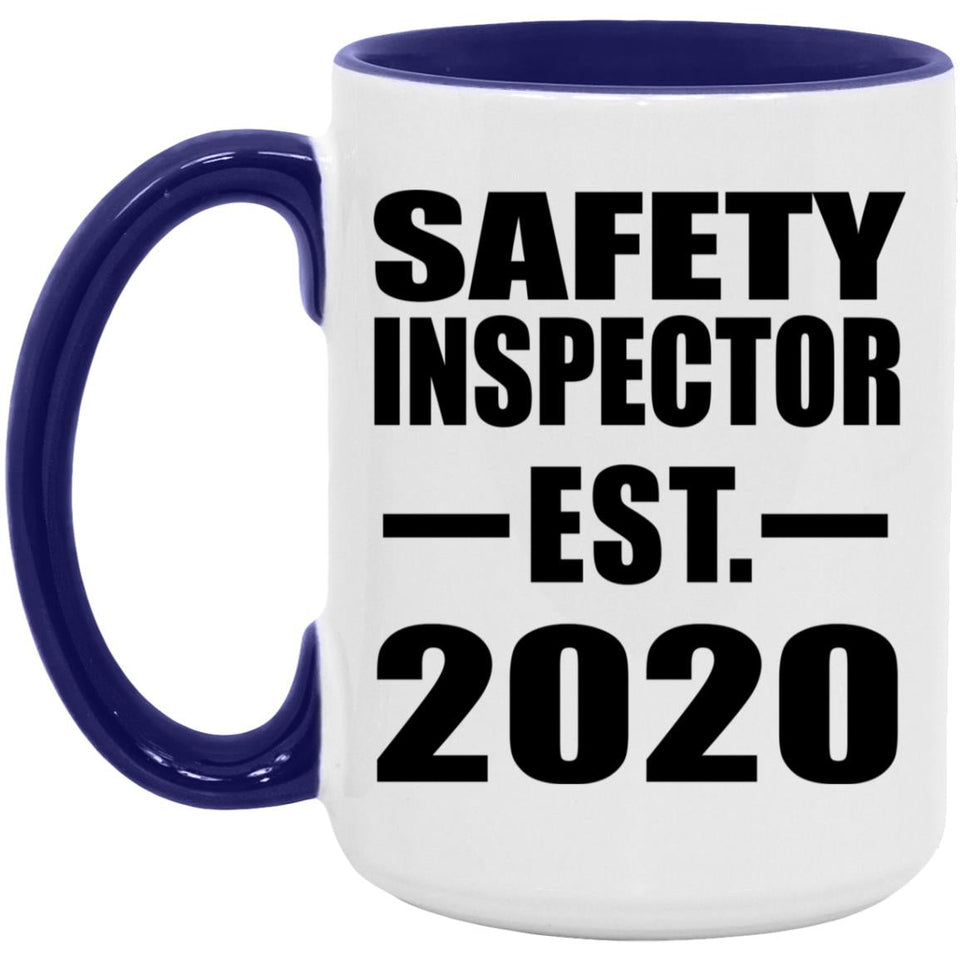 Safety Inspector Established EST. 2020 - 15oz Accent Mug Purple