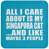 All I Care About Is My Singapura Cat - Drink Coaster