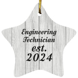 Engineering Technician Established Est. 2024 - Star Ornament F