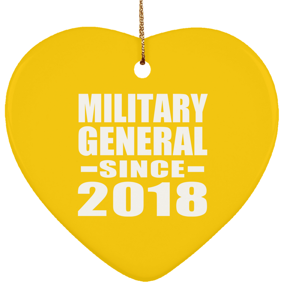 Military General Since 2018 - Heart Ornament