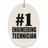 Number One #1 Engineering Technician - Oval Ornament