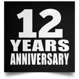 12th Anniversary 12 Years Anniversary - Poster Square