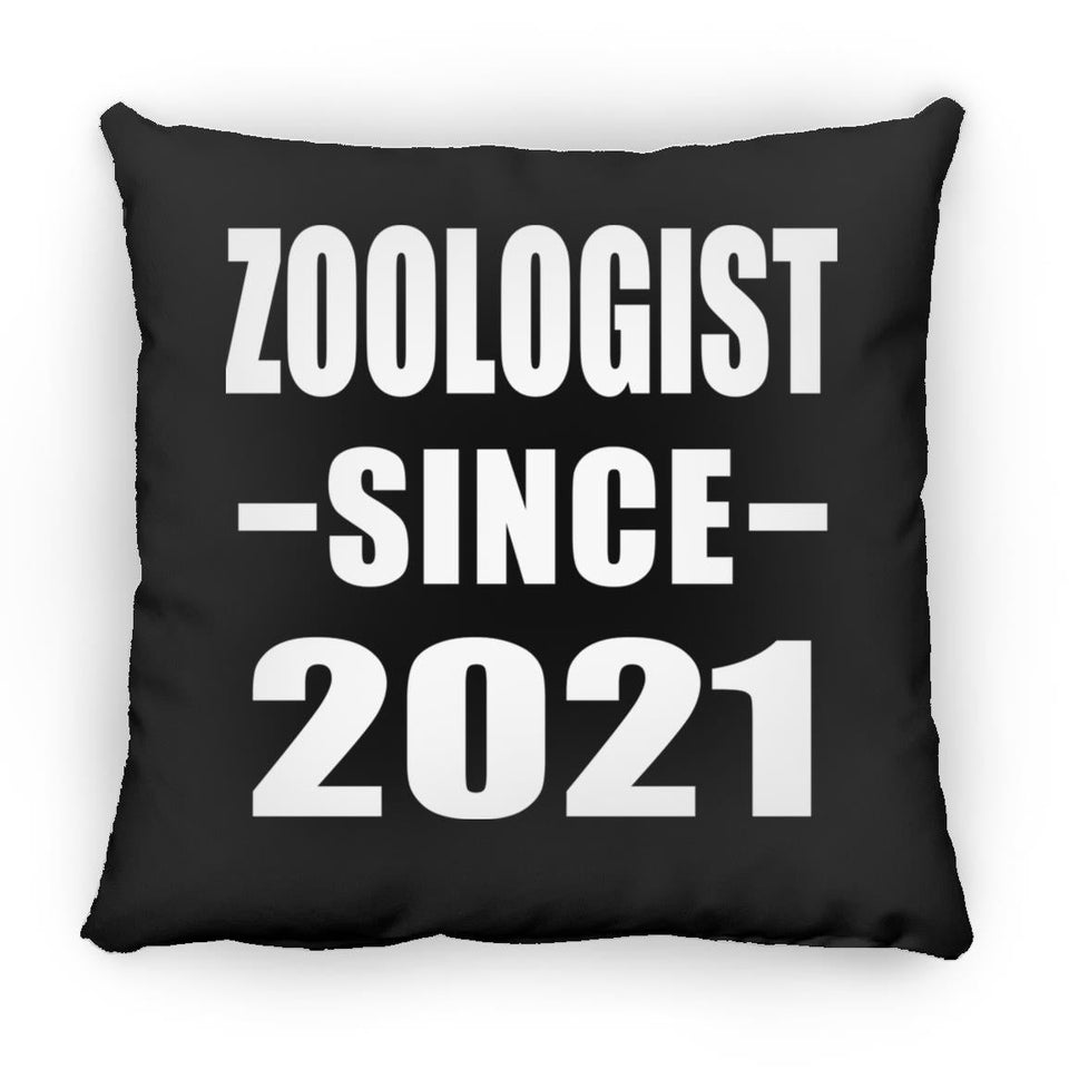 Zoologist Since 2021 - Throw Pillow Black