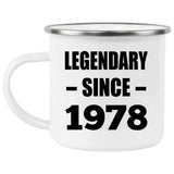 46th Birthday Legendary Since 1978 - 12oz Camping Mug