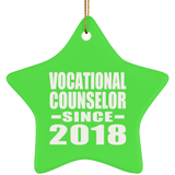 Vocational Counselor Since 2018 - Star Ornament