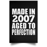 17th Birthday Made In 2007 Aged to Perfection - Poster Portrait