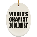 World's Okayest Zoologist - Oval Ornament