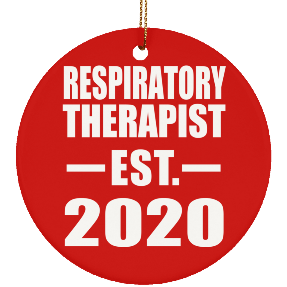 Respiratory Therapist Established EST. 2020 - Circle Ornament