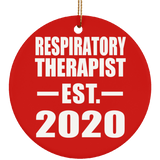 Respiratory Therapist Established EST. 2020 - Circle Ornament