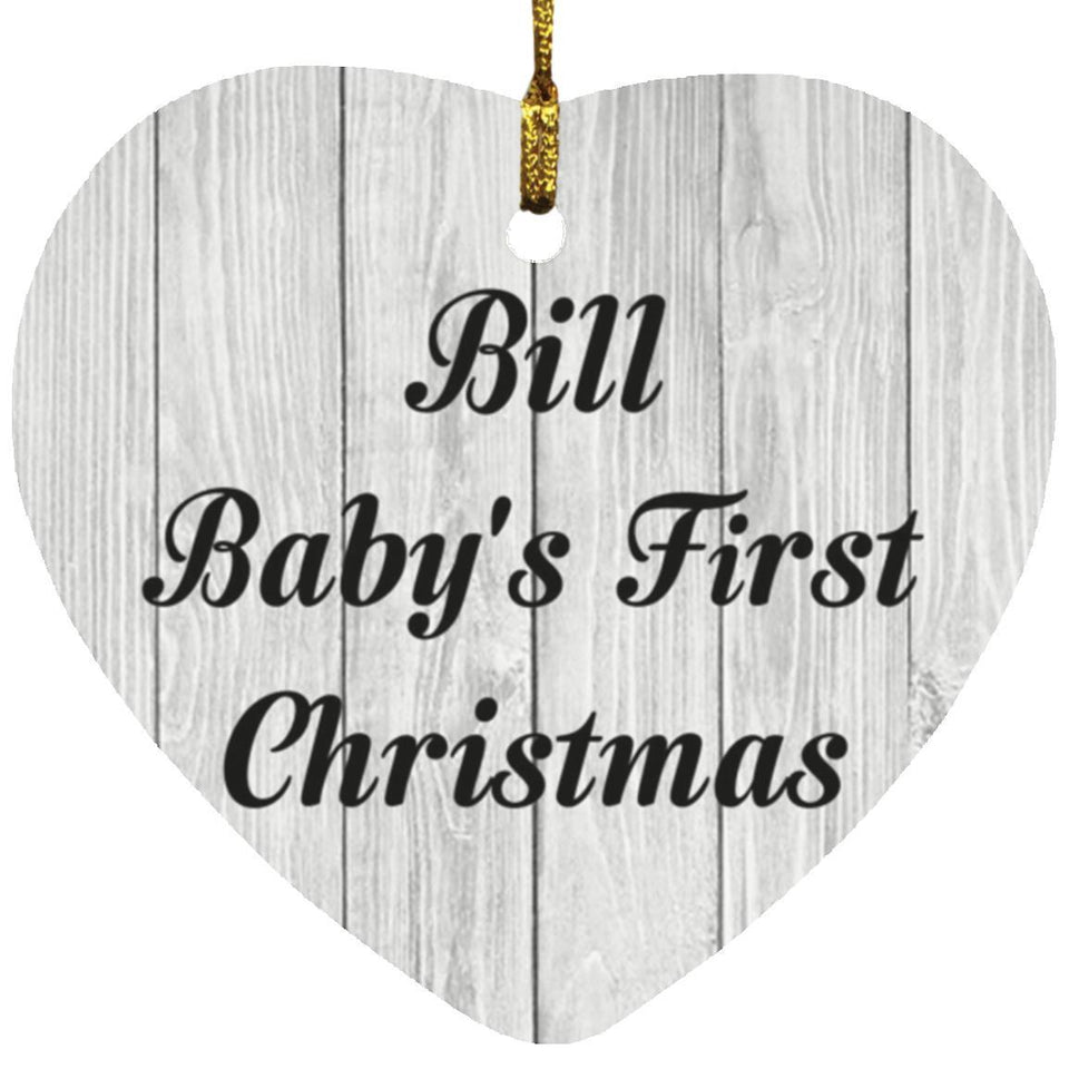 Bill Baby's First Christmas - Heart Ornament F