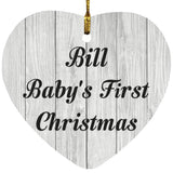 Bill Baby's First Christmas - Heart Ornament F