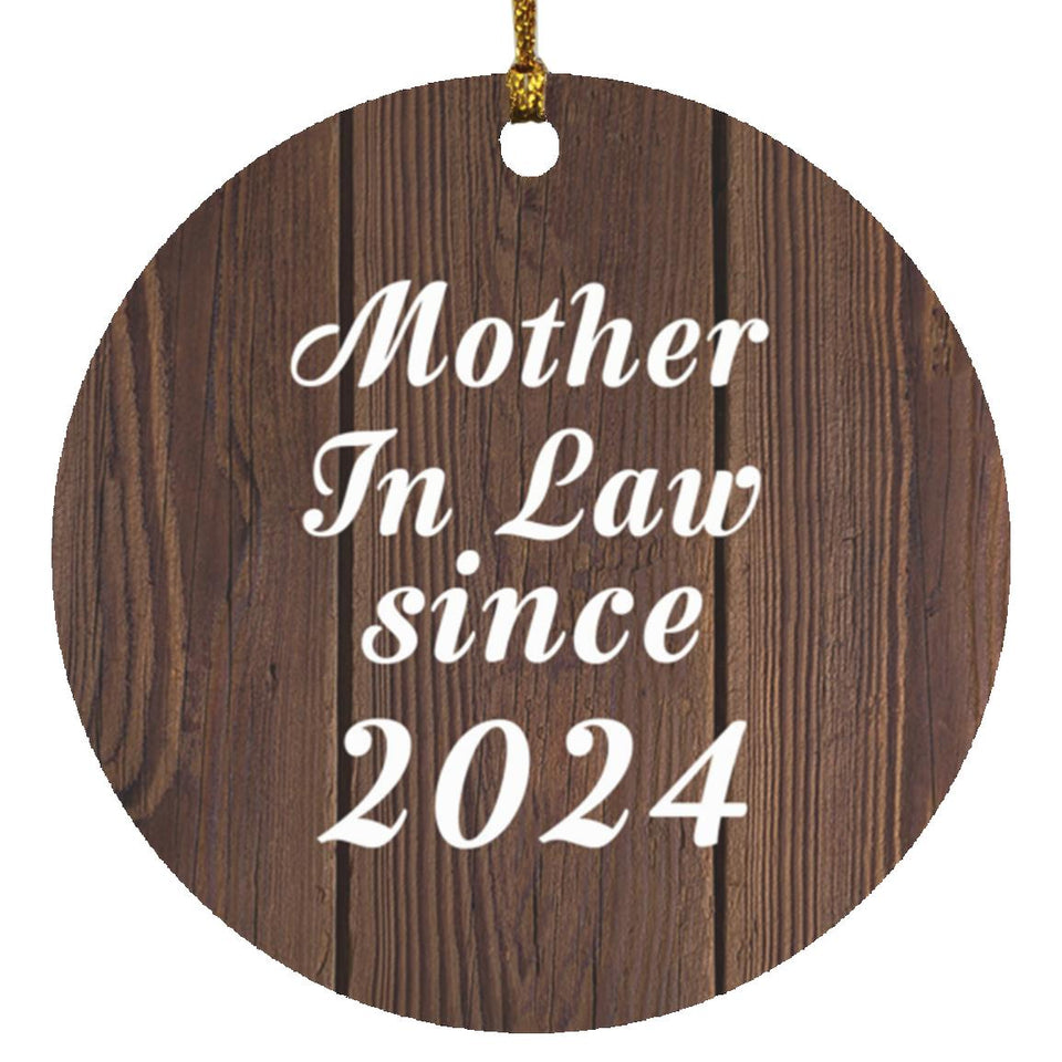Mother In Law Since 2024 - Circle Ornament D