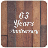 63rd Anniversary 63 Years Anniversary - Drink Coaster E