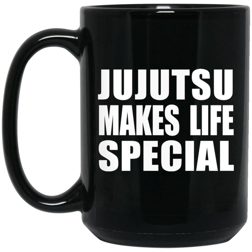 Jujutsu Makes Life Special - 15oz Coffee Mug Black