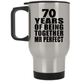 70th Anniversary 70 Years Of Being Mr Perfect - Silver Travel Mug