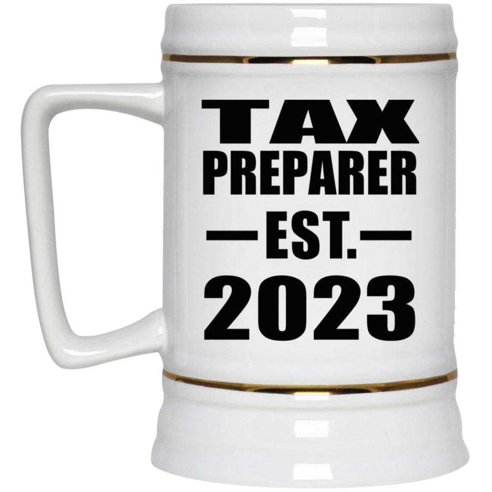Tax Preparer Established EST. 2023 - Beer Stein