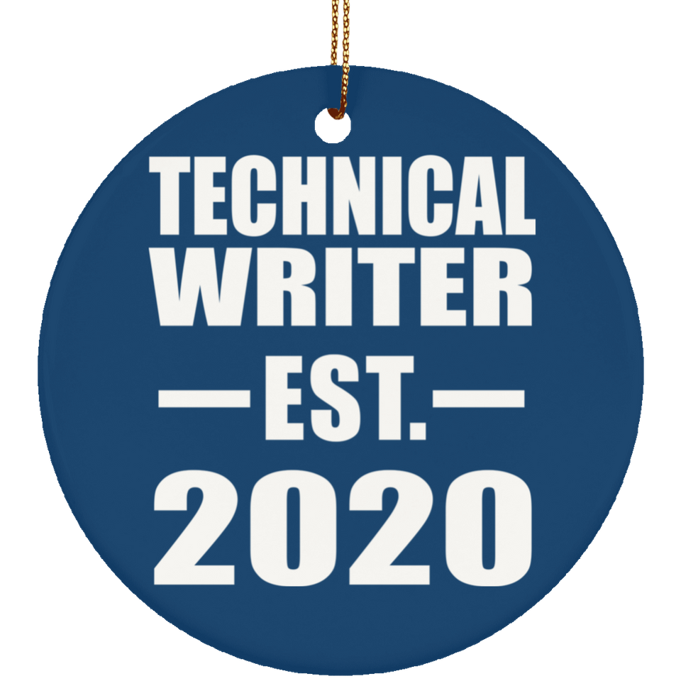 Technical Writer Established EST. 2020 - Circle Ornament