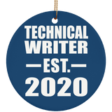 Technical Writer Established EST. 2020 - Circle Ornament