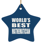 World's Best Mathematician - Star Ornament