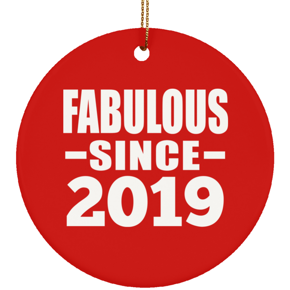 5th Birthday Fabulous Since 2019 - Circle Ornament