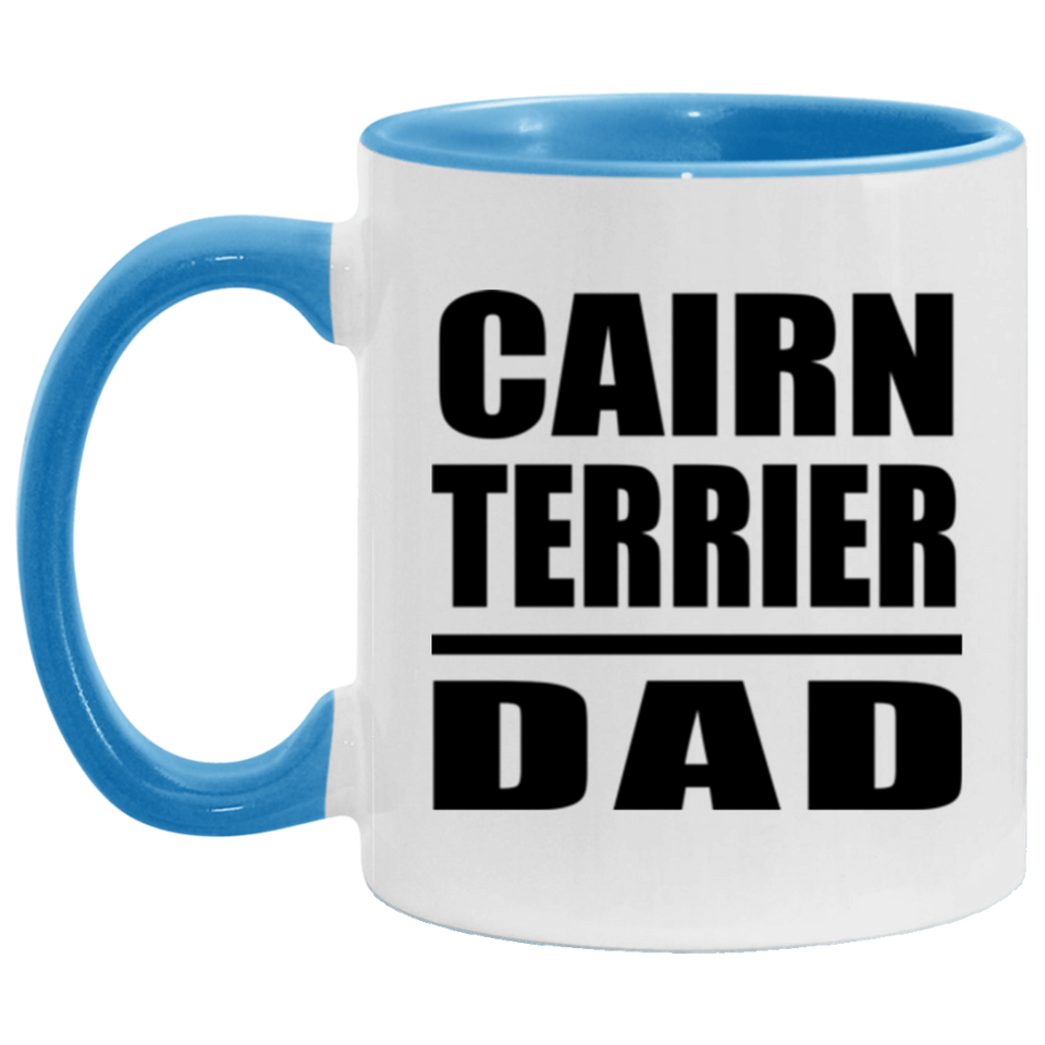 Cairn Terrier Dad - 11oz Accent Mug Blue