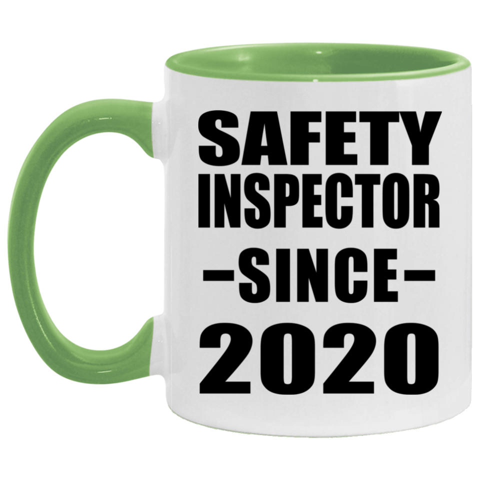 Safety Inspector Since 2020 - 11oz Accent Mug Green