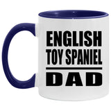English Toy Spaniel Dad - 11oz Accent Mug Purple