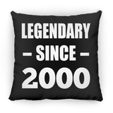 24th Birthday Legendary Since 2000 - Throw Pillow Black