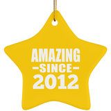 12th Birthday Amazing Since 2012 - Star Ornament