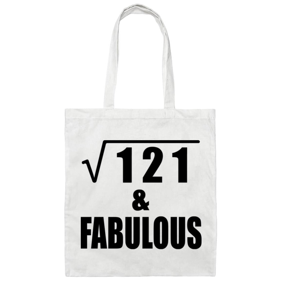11th Birthday Square Root of 121 & Fabulous - Tote Bag White