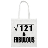 11th Birthday Square Root of 121 & Fabulous - Tote Bag White