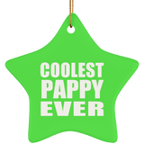Coolest Pappy Ever - Star Ornament