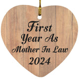 First Year As Mother In Law 2024 - Heart Ornament C