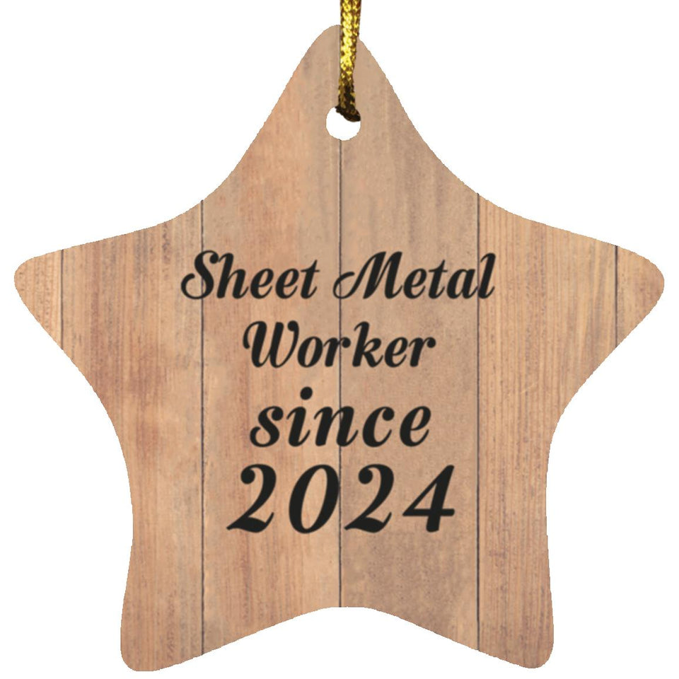 Sheet Metal Worker Since 2024 - Star Ornament C